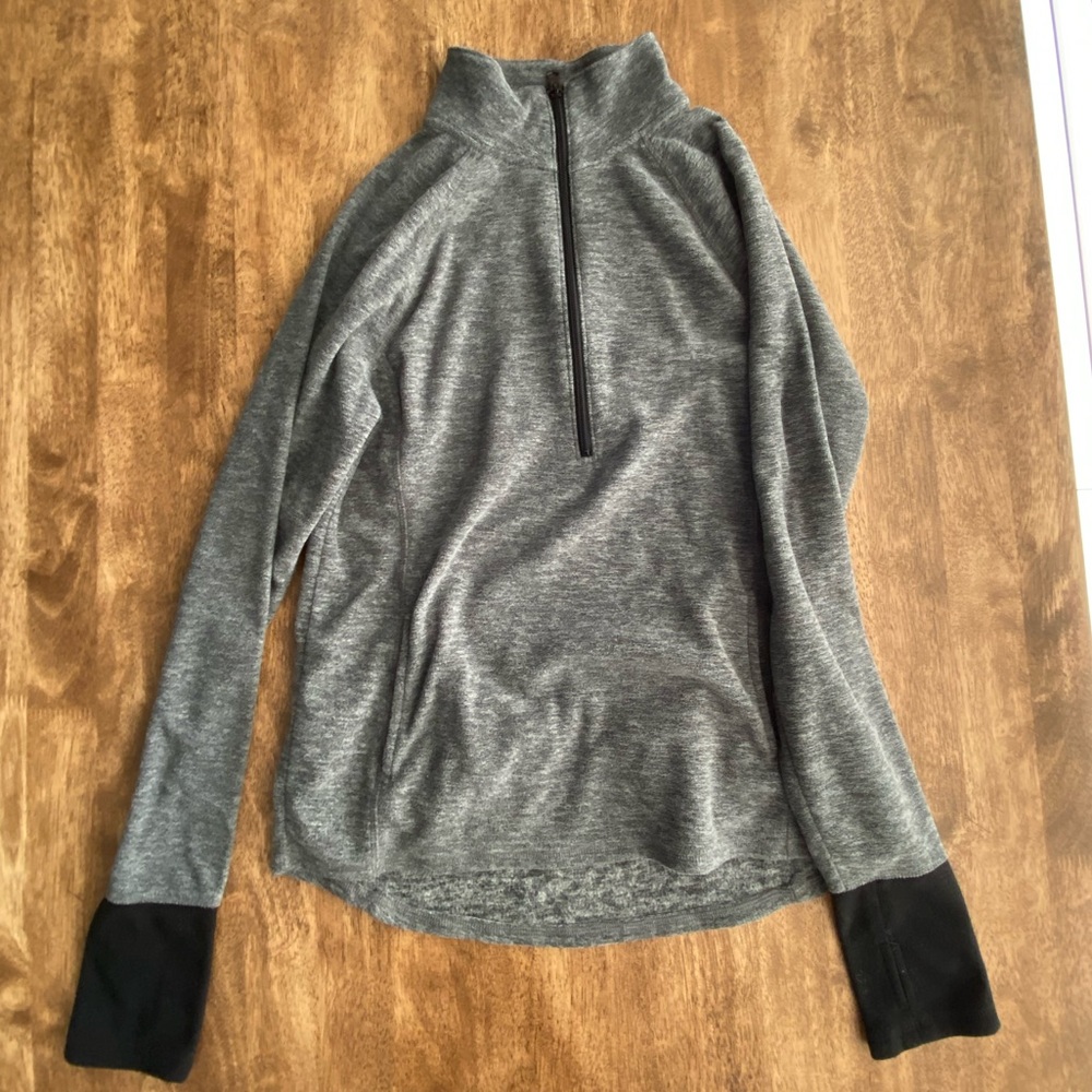 SO Grey Fleece Quarter Zip w/ Thumbholes